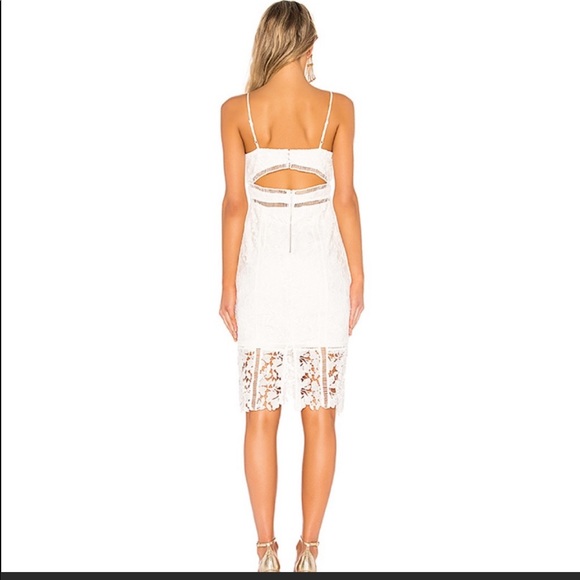 White lace dress (Revolve- Bardot) - Picture 3 of 6